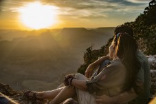 Grand Canyon desert view tour at sunset